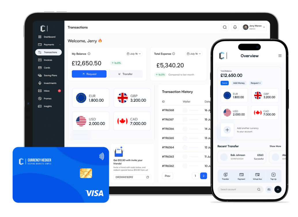 Currency Hedger multi-currency account